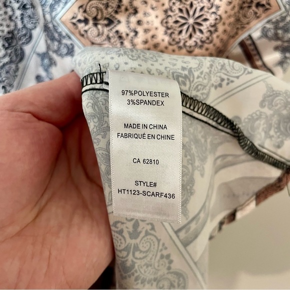 Ricki's Y2K Style Square Neck Satin Bandana Print Dress Size Small - Picture 10 of 12